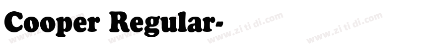 Cooper Regular字体转换